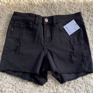 Never worn black denim shorts